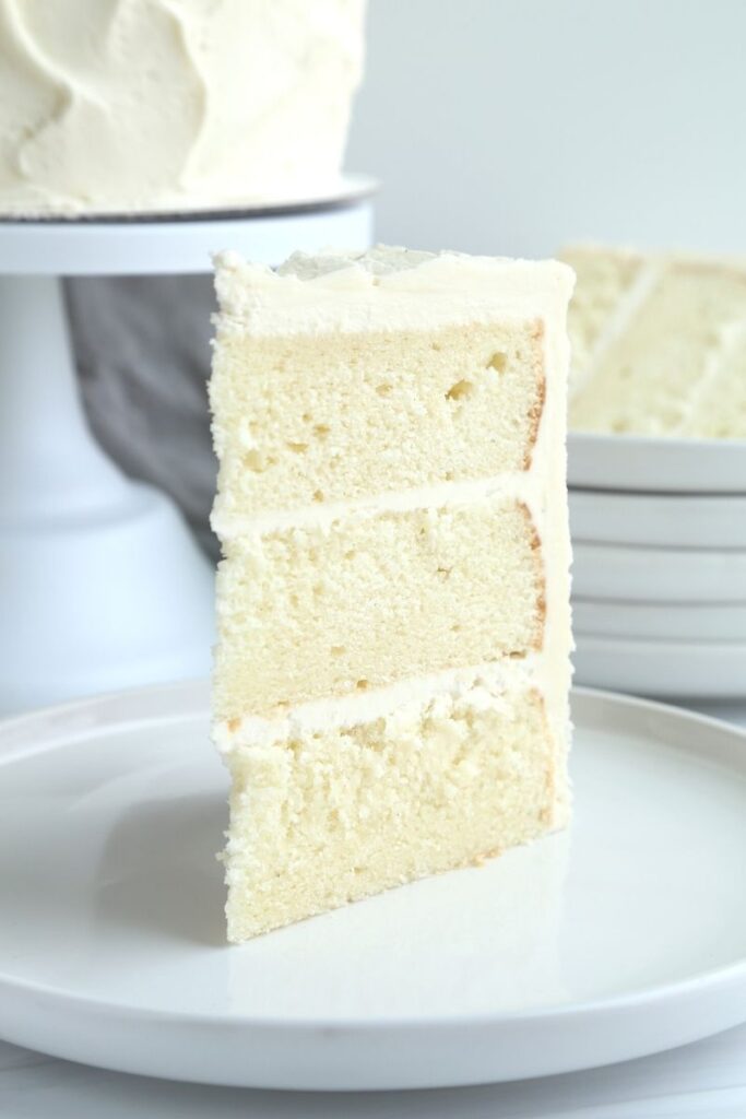 vanilla cake slice