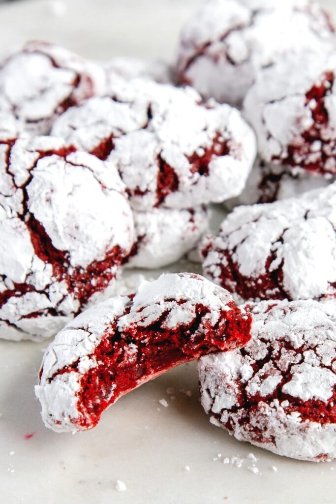 red velvet crinkle cookies 