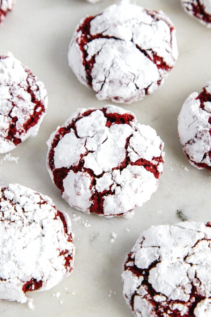 red velvet crinkle cookies 