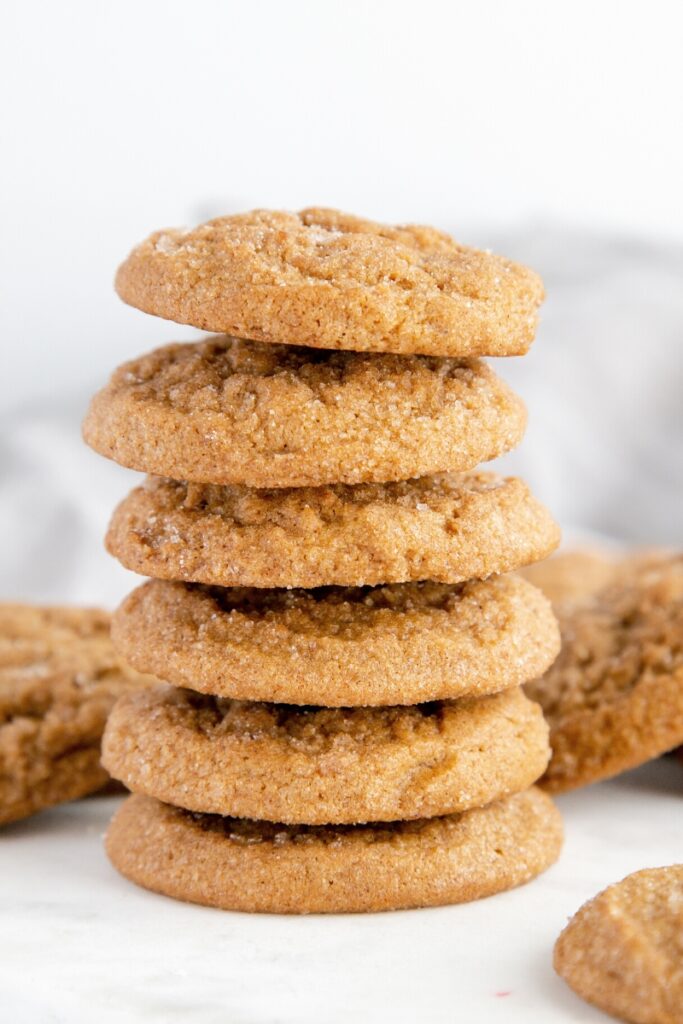ginger molasses cookies stack