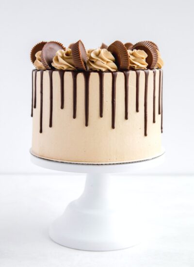 chocolate peanut butter cake featured image