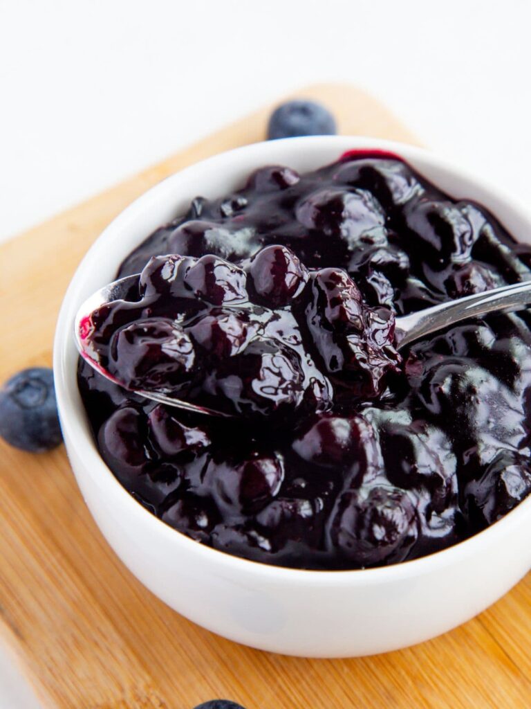 spoonful of blueberry filling