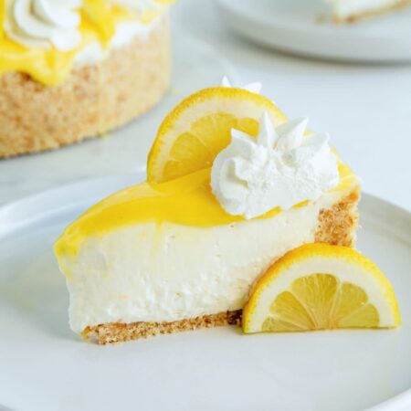 no bake lemon cheesecake slice