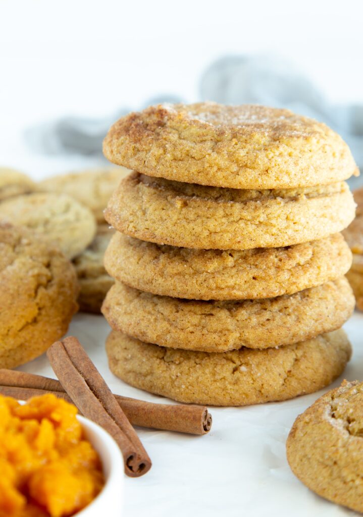 pumpkin snickerdoodle cookie stack