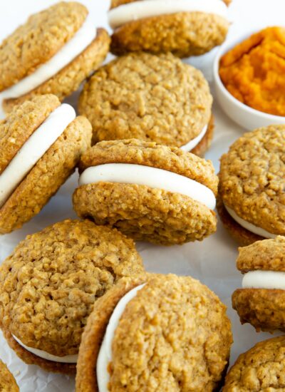 pumpkin spice oatmeal cream pies featured image