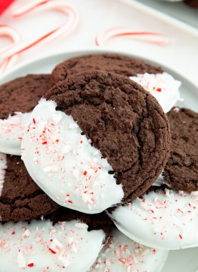 chocolate peppermint cookies featured image
