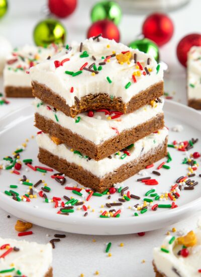 gingerbread cookie bars featured image