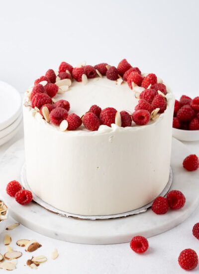 raspberry almond cake featured image