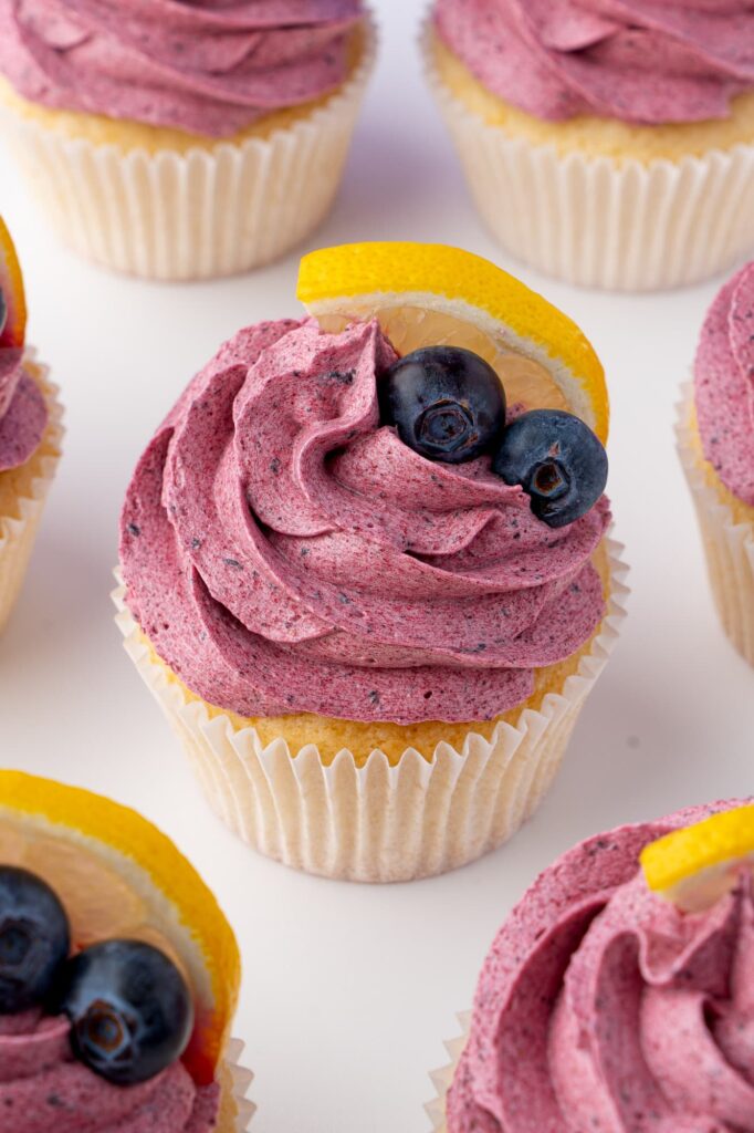 Blueberry lemon cupcakes.