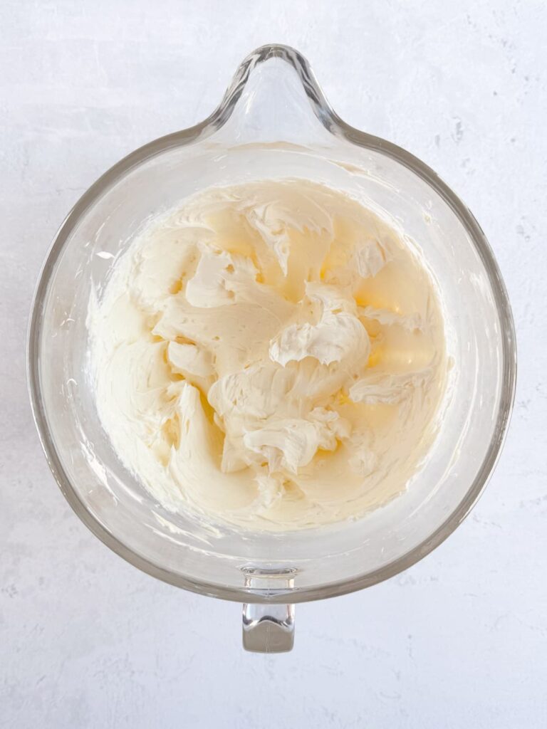 Whipped butter in a mixing bowl.