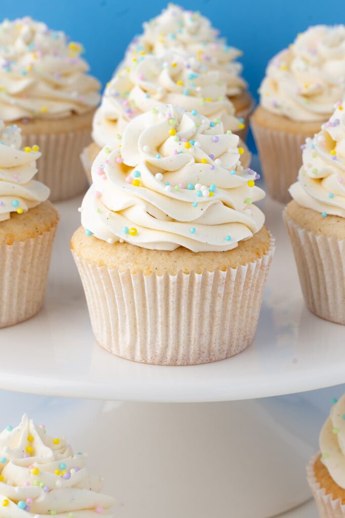 Vanilla bean cupcakes.