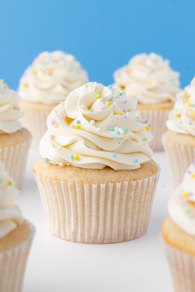 Vanilla bean cupcakes.
