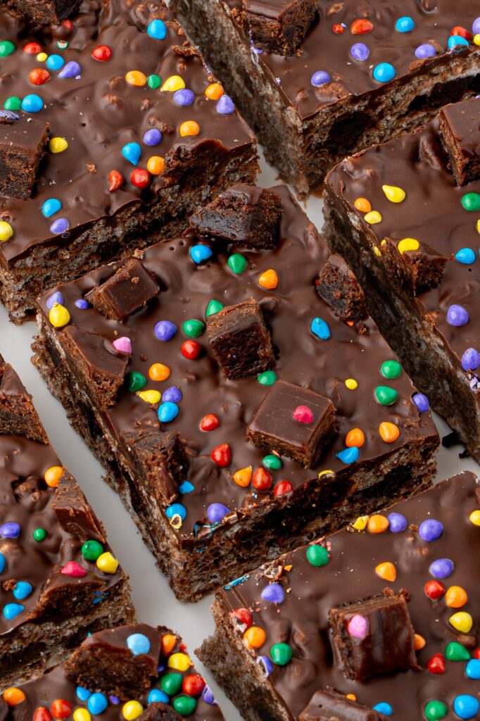 Cosmic brownie Rice Krispie treats.