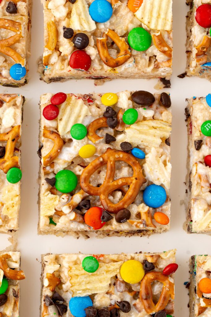 Kitchen sink Rice Krispie treats.